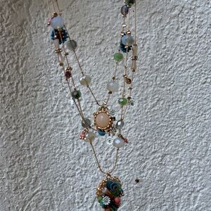 Betsey Johnson Fun and Vibrant layered Beaded Necklace